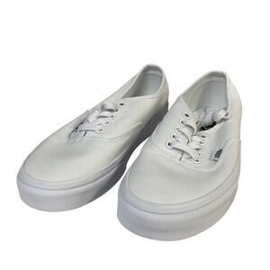 Vans Womens Size 8 True White Sneaker Lace Up Round Toe Low Top Shoes